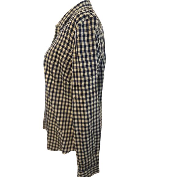 UnTuckIt Women's Belleza Blue and White Gingham Button Up, Plus Size 14, NWT - Picture 3 of 6